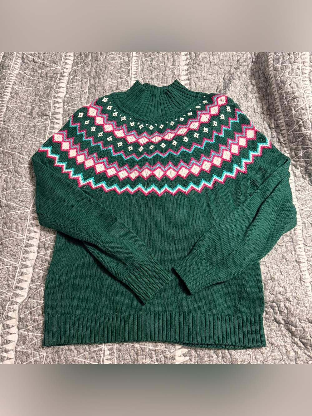 J. CREW Fair Isle turtleneck sweater | Size M | Preowned | G2